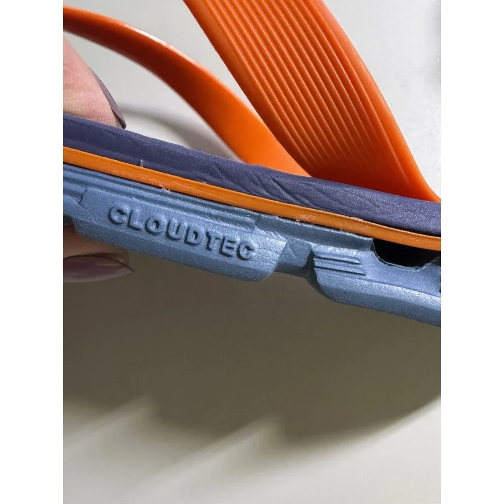 On Cloud Off Flip Flop Sandals Men’s Size 8 Blue/Orange Cloudtech Speedboard - Picture 6 of 8